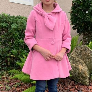 Girls 4T formal pea coat in pink